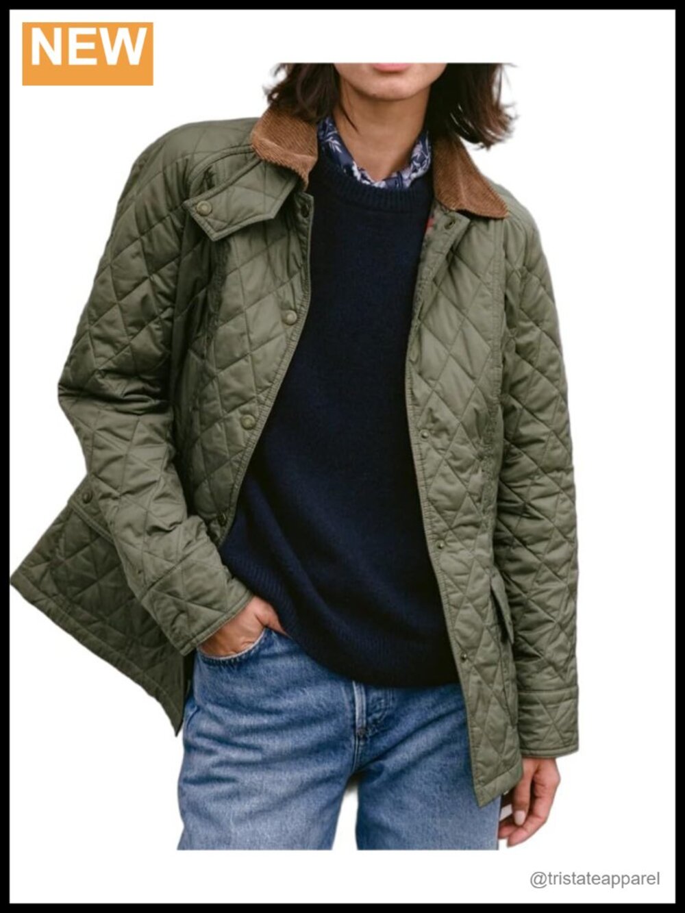 Quilted Jacket Button Up Casual Cardigan Padded Coat Side Pockets